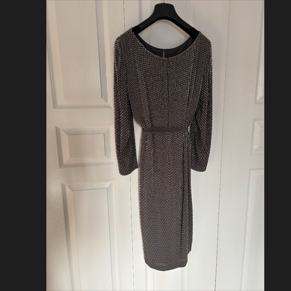 ESCADA Stunning Beaded Evening Formal Dress -100% Silk Beaded Dress – Size 40 - Picture 11 of 16